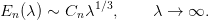 En(λ ) ∼ Cnλ1∕3,     λ → ∞.
