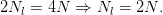 2Nl = 4N  ⇒  Nl = 2N  .
