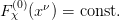 Fχ(0)(xν) = const.  