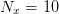 N   = 10
  x  