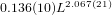          2.067(21)
0.136(10)L  