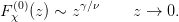 F(0)(z ) ∼ zγ∕ν     z →  0.
 χ
